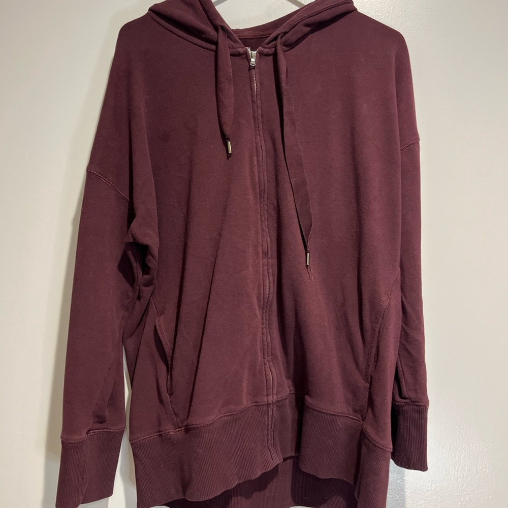 Aerie Rich Burgundy Zip-Up Jacket